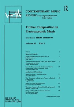 Cover Timbre Composition in Electroacoustic Music (eBook, PDF)