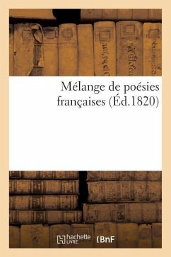 Mélange de Poésies Françaises - Impr de Luniversite