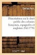 Dissertations Sur Le Droit Public Des... - Bild 1