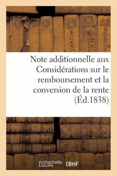Cover Note Additionnelle Aux Considérations Sur Le Remboursement Et La Conversion de la Rente