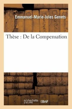 Cover Thèse Pour Le Doctorat: de la Compensation