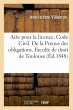 Acte Pour La Licence. Code Civil. de la... - Bild 1