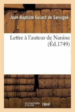 Lettre À l'Auteur de Nanine - Guiard de Servigné, Jean-Baptiste