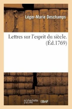 Cover Lettres Sur l'Esprit Du Siècle.