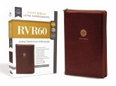 Rvr60, Santa Biblia, Letra Supergigante, Leathersoft, Café, Con Cierre, Comfort Print