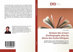 Analyse des erreurs d'orthographe chez les élèves des écoles bilingues - Rozieres, Anne