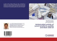 Antimicrobial activity of camel lactoferrin peptide and black seed oil