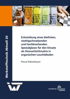 Entwicklung eines bleifreien; niedrigschmelzenden und hochbrechenden Spezialglases für den Einsatz als Streuschichtmatrix in organischen Leuchtdioden - Rabenbauer, Pascal