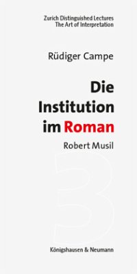 Die Institution im Roman - Campe, Rüdiger