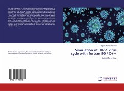 Simulation of HIV-1 virus cycle with fortran 90 / C++
