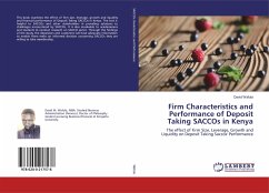 Firm Characteristics and Performance of Deposit Taking SACCOs in Kenya