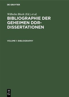 Bibliographie der geheimen DDR-Dissertationen (eBook, PDF)