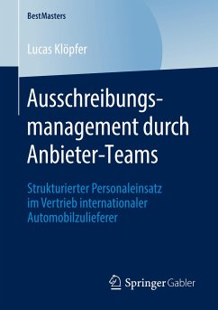 Ausschreibungsmanagement durch Anbieter-Teams - Klöpfer, Lucas