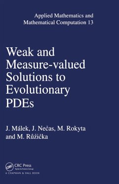 Cover Weak and Measure-Valued Solutions to Evolutionary PDEs (eBook, PDF)