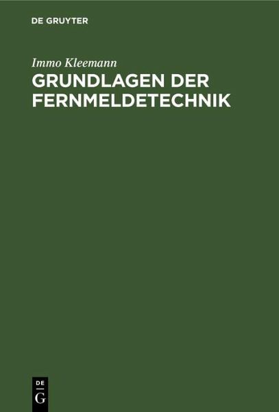 Grundlagen der Fernmeldetechnik (eBook, PDF) Grundlagen der Fernmeldetechnik (eBook, PDF)