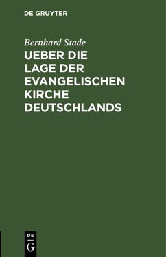 Cover Ueber die Lage der evangelischen Kirche Deutschlands (eBook, PDF)