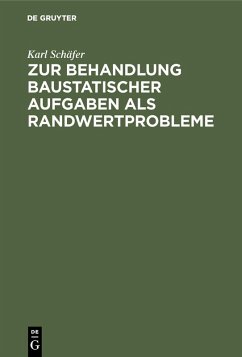 Cover Zur Behandlung baustatischer Aufgaben als Randwertprobleme (eBook, PDF)