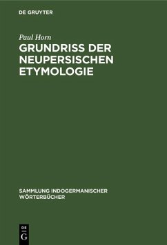 Cover Grundriss der neupersischen Etymologie (eBook, PDF)