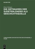 Die Ortsnamen der Sudetenländer als Geschichtsquelle (eBook, PDF)