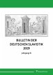 Bulletin der deutschen Slavistik 2019 - Bild 1
