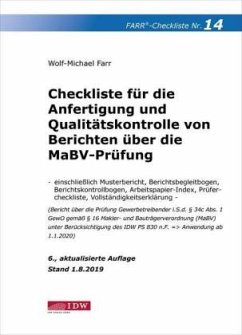 Farr, Checkliste 14 (Berichte MaBV-Prüfung), 6.A. - Farr, Wolf-Michael