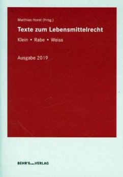 Cover Texte zum Lebensmittelrecht