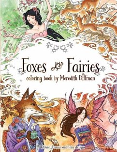 Foxes & Fairies coloring book by Meredith Dillman: 25 kimono, kitsune and fairy designs - Dillman, Meredith