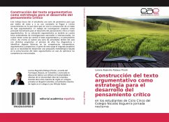 Construcción del texto argumentativo como estrategia para el desarrollo del pensamiento crítico - Robayo Pinzón, Lorena Alejandra