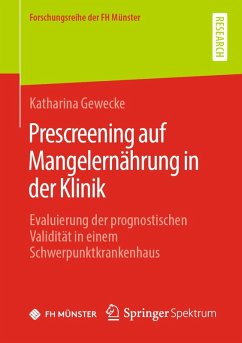 Cover Prescreening auf Mangelernährung in der Klinik (eBook, PDF)