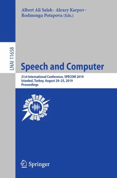 Speech and Computer (eBook, PDF)