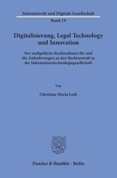 Digitalisierung, Legal Technology und Innovation. - Leeb, Christina-Maria