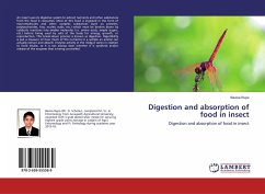 Digestion and absorption of food in insect