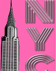 Hot Pink New York City Chrysler Building creative drawing journal - Michael; Huhn, Michael