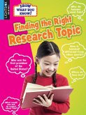 Finding the Right Research Topic