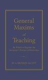 General Maxims of Teaching