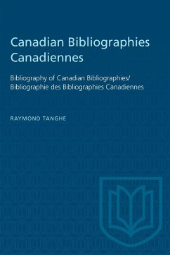 Canadian Bibliographies Canadiennes - Tanghe, Raymond