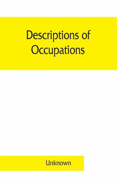 Descriptions of occupations Descriptions of occupations