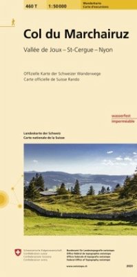 Cover Landeskarte der Schweiz 460 T Col du Marchairuz