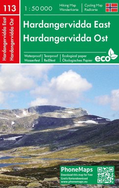 Hardangervidda Ost, Wander- Radkarte 1 : 50 000