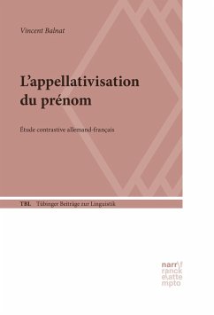 L'appellativisation du prénom (eBook, PDF) - Balnat, Vincent