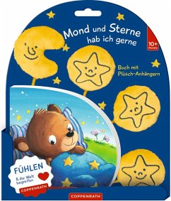 Cover Mond und Sterne hab ich gerne (Buch mit Plüsch-Anhängern)