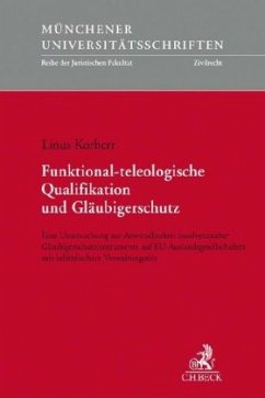 Cover Funktional-teleologische Qualifikation und Gläubigerschutz