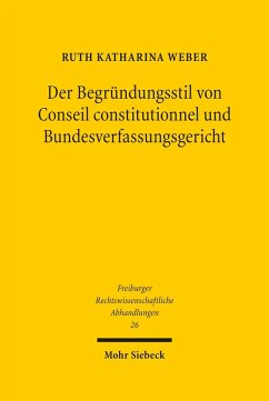 Der Begründungsstil von Conseil constitutionnel und Bundesverfassungsgericht (eBook, PDF) - Weber, Ruth Katharina