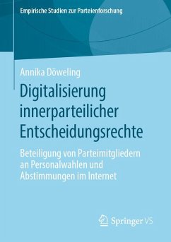 Cover Digitalisierung innerparteilicher Entscheidungsrechte