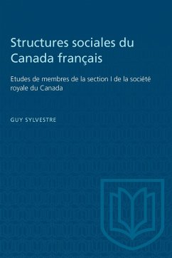 Structures Sociales Du Canada Français - Sylvestre, Guy