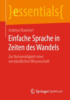 Einfache Sprache in Zeiten des Wandels (eBook, PDF) - Baumert, Andreas