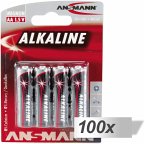100x4 Ansmann Alkaline Mignon AA LR 6 red-line 5015563