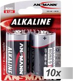 10x2 Ansmann Alkaline Mono D LR 20 red-Line 1514-0000