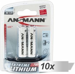 10x2 Ansmann Lithium Mignon AA LR 6 Extreme
