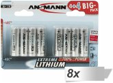 8x 4+4 Ansmann Extreme Lithium AA Mignon LR 6 Big Pack